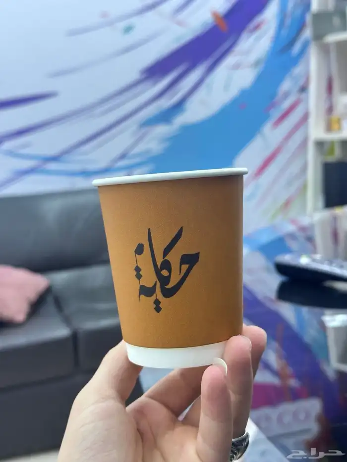 طباعة اكواب ورقية طباعة ملونة كميات قليلة مقاسات مختلفة 5