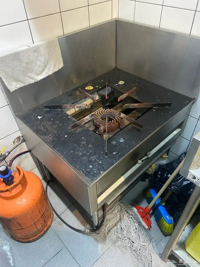 معدات مطعم فرن غاز مدخنة 0