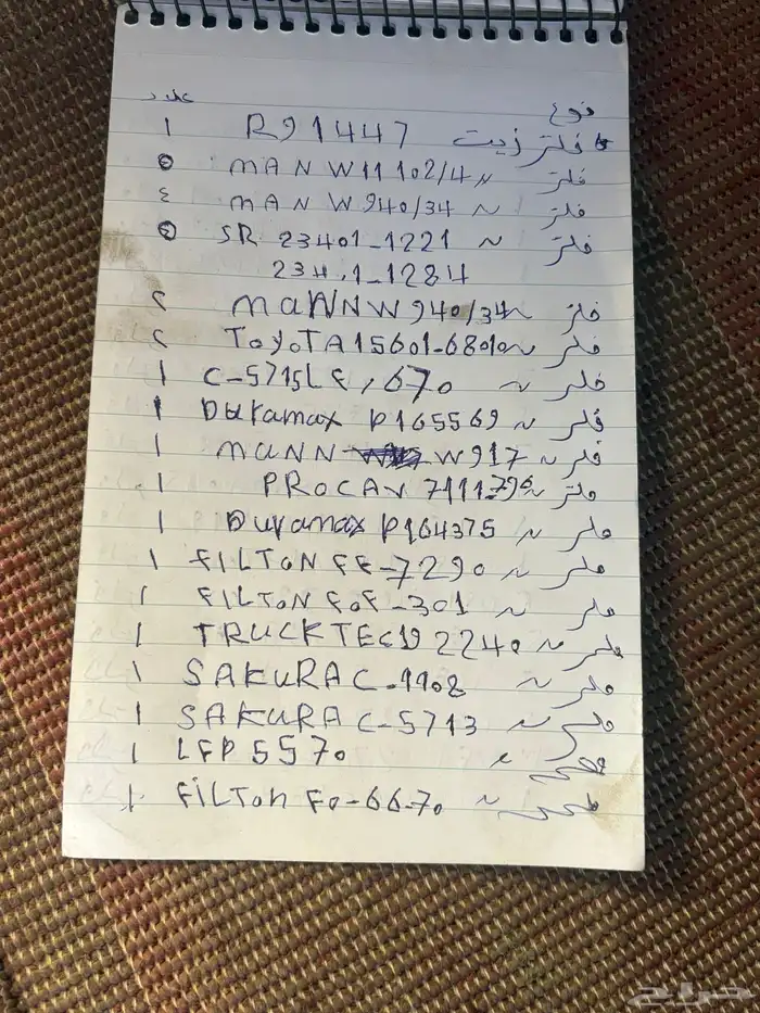 قطع غيار وفلاتر معدات ثقيله 5