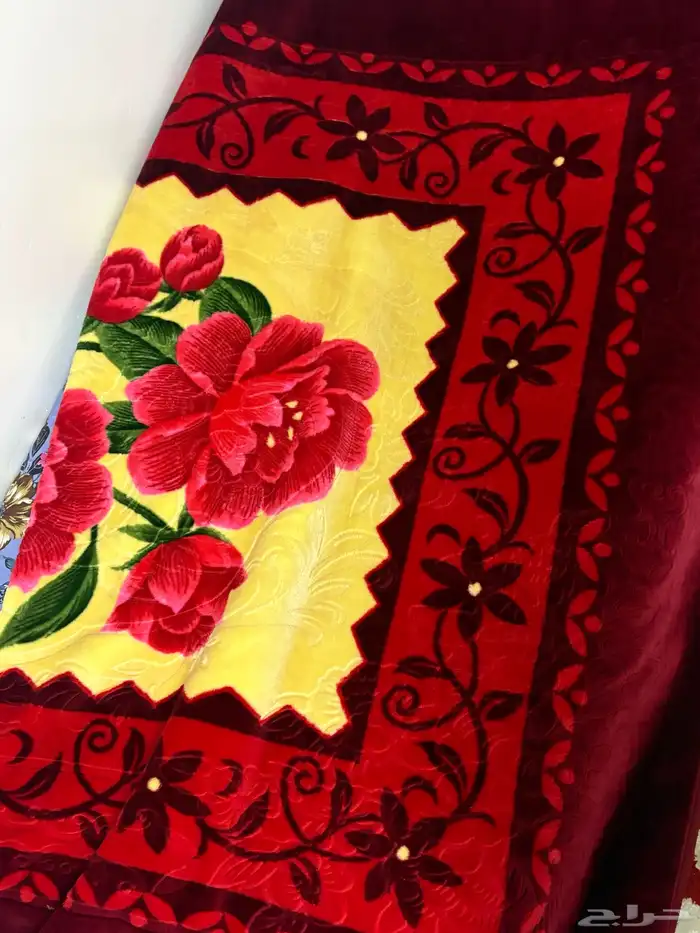 نظيفة وجديدة نفر واحد اللون الأحمر البطانية ثقيلة 1