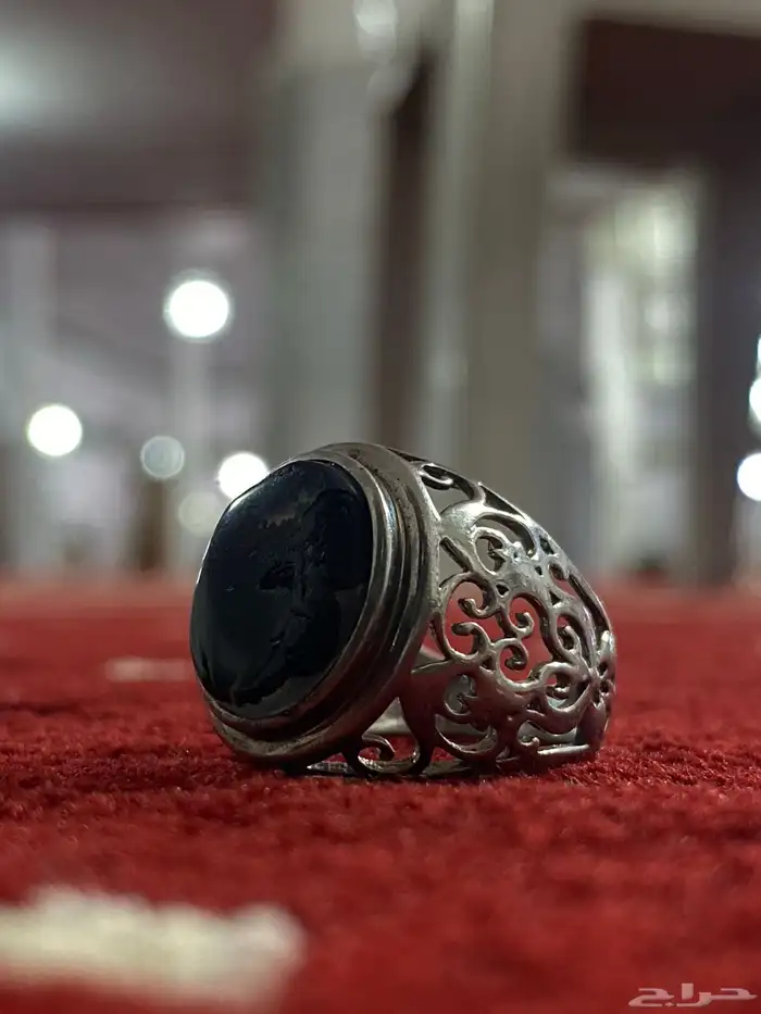 خاتم عقيق يماني حر ((فضة)) 1