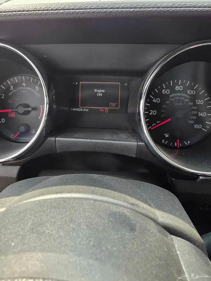 موستينج 2018 قير عادي .مكينه مخبطه .قطع فقط 9