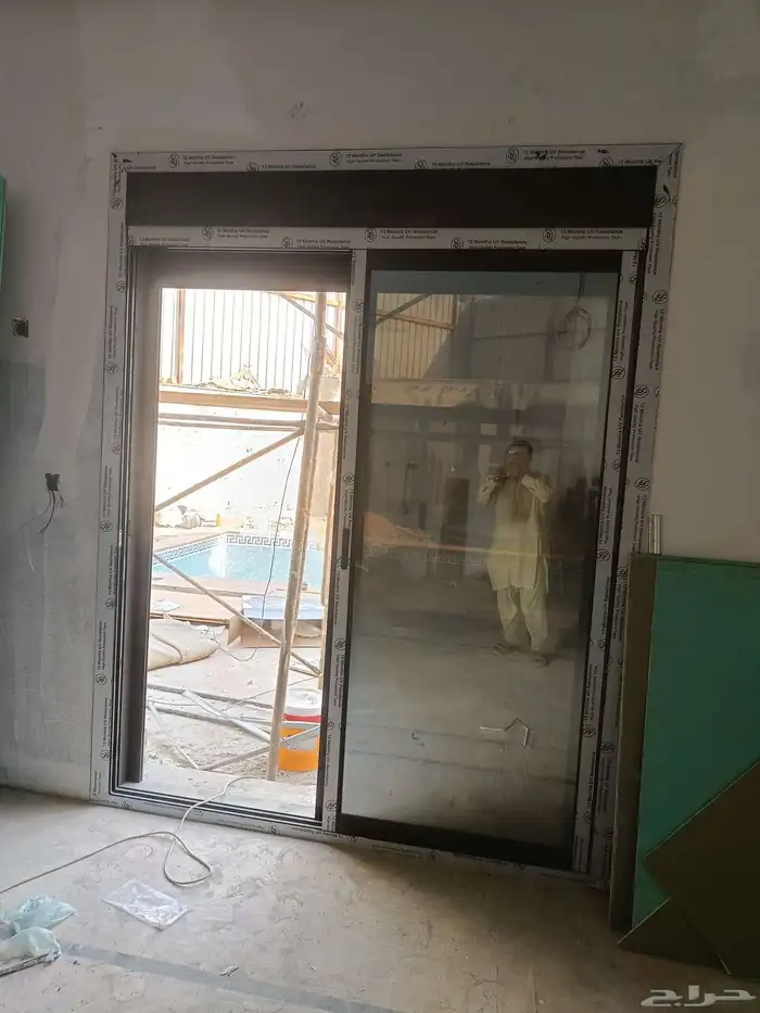 تفصيل المنيوم شبابيك ابواب دولاب سرايا دبل جلاس عادي ابواب a 0