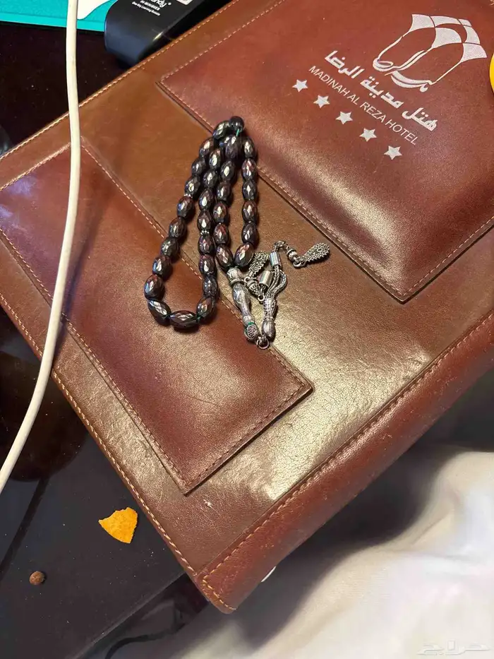 سبحه من الحجر الطبيعي الهيماتيت يتغير لونها من تغير الحراره 1