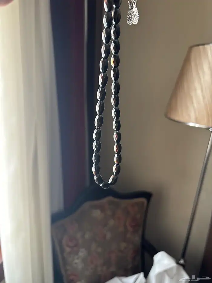 سبحه من الحجر الطبيعي الهيماتيت يتغير لونها من تغير الحراره 6