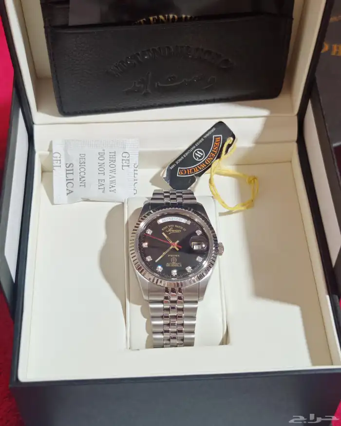 ساعه ويست اند مقاس 37 اسود جديده الساعه لم تستخدم 0