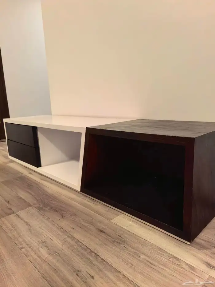 طاولة تلفزيون مترين سراميك وخشب 0