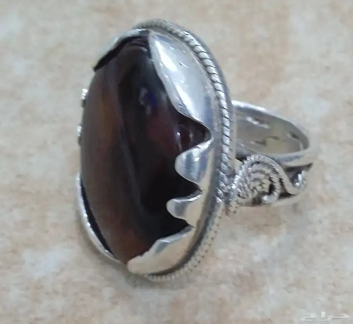 خاتم عقيق يماني اصلي مقاس 8 3