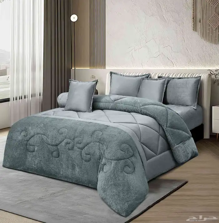 طقم نفرين مخمل فرو ناعم وفخم 6 قطع 3