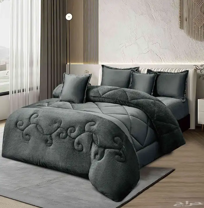 طقم نفرين مخمل فرو ناعم وفخم 6 قطع 1