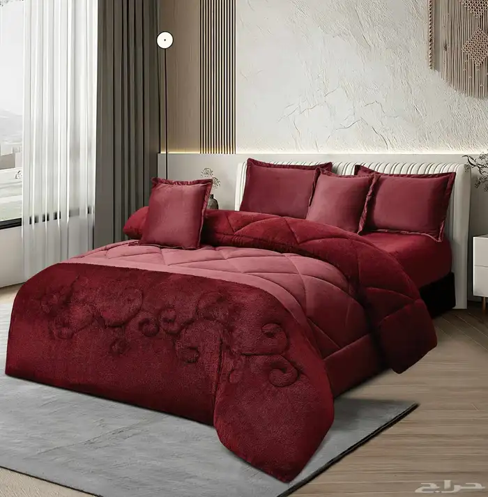 طقم نفرين مخمل فرو ناعم وفخم 6 قطع 4