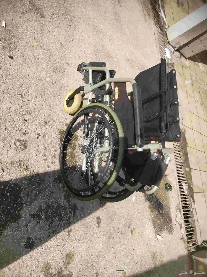 كرسي متحرك لذوي الاحتياجات الخاصة المنيوم عريض وزن 140kg 0