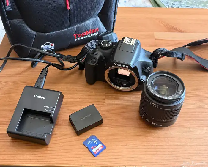 كاميرا كانون 1300D مع ملحقاتها canon 0