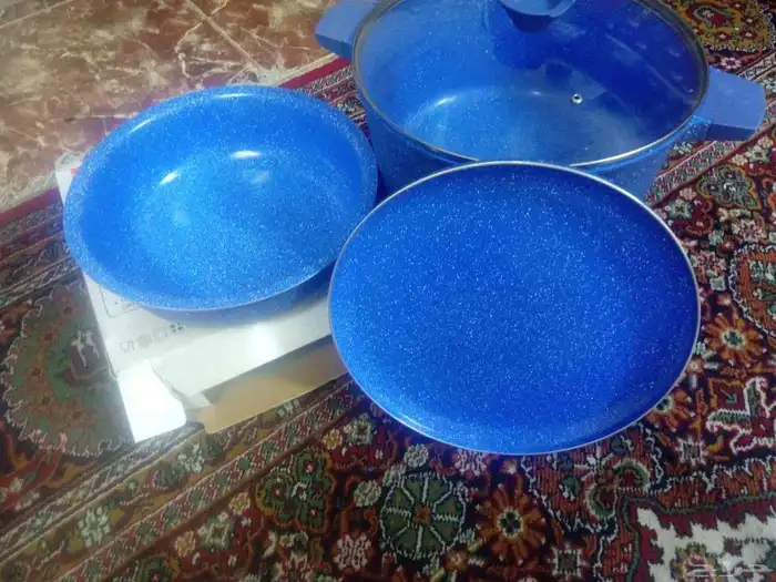 للبيع طقم قدور سيراميك أزرق فاخر (جديد) 2