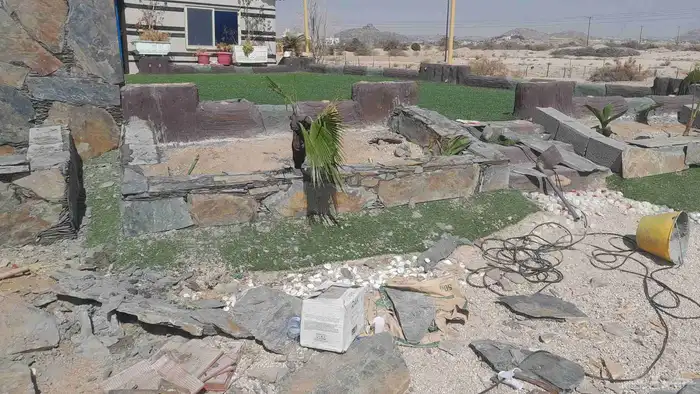 تلبيس الحجر بنواعها ربراب ورص الحجر 2