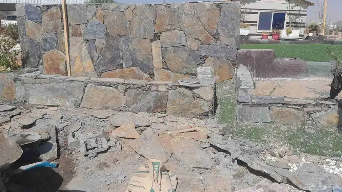 تلبيس الحجر بنواعها ربراب ورص الحجر 4