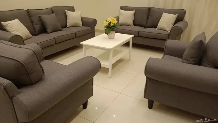 طقم كنب من ايكيا 7اشخاص فخم مودرن 0