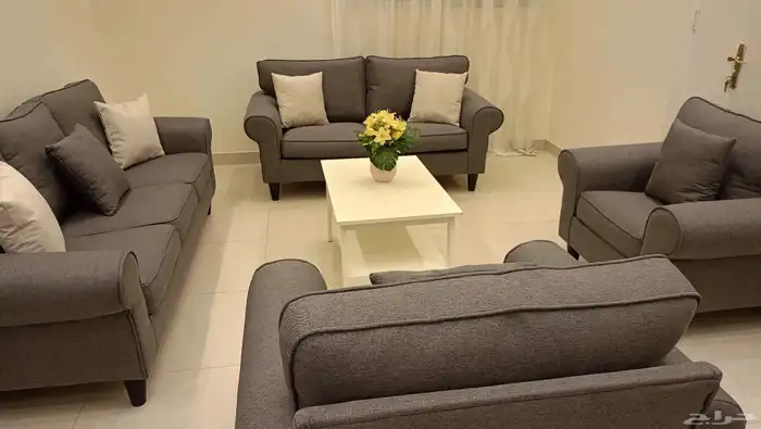 طقم كنب من ايكيا 7اشخاص فخم مودرن 1