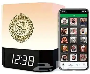 مكبر صوت للقر ن مزود بمصباح إضاءة وساعة رقمية 0