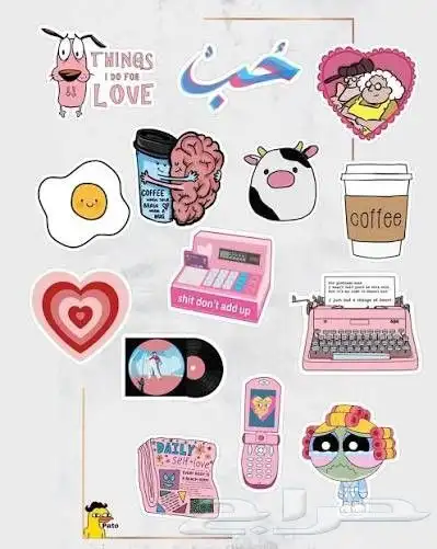 مطبغة طباعة وتصميم ستكر حسب الطلب 8