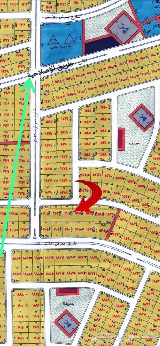 للبيع قطعه ارض في مخطط طيبه الفرعيه حي الندى الجزء 599 601 9