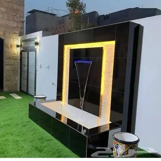 تصميم وتنفيذ الشلالات النوافير عمل الغرف الزجاج تنسيق حدائق 5