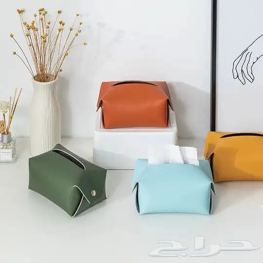 تفصيل علبة مناديل جلدية او ورقية 3