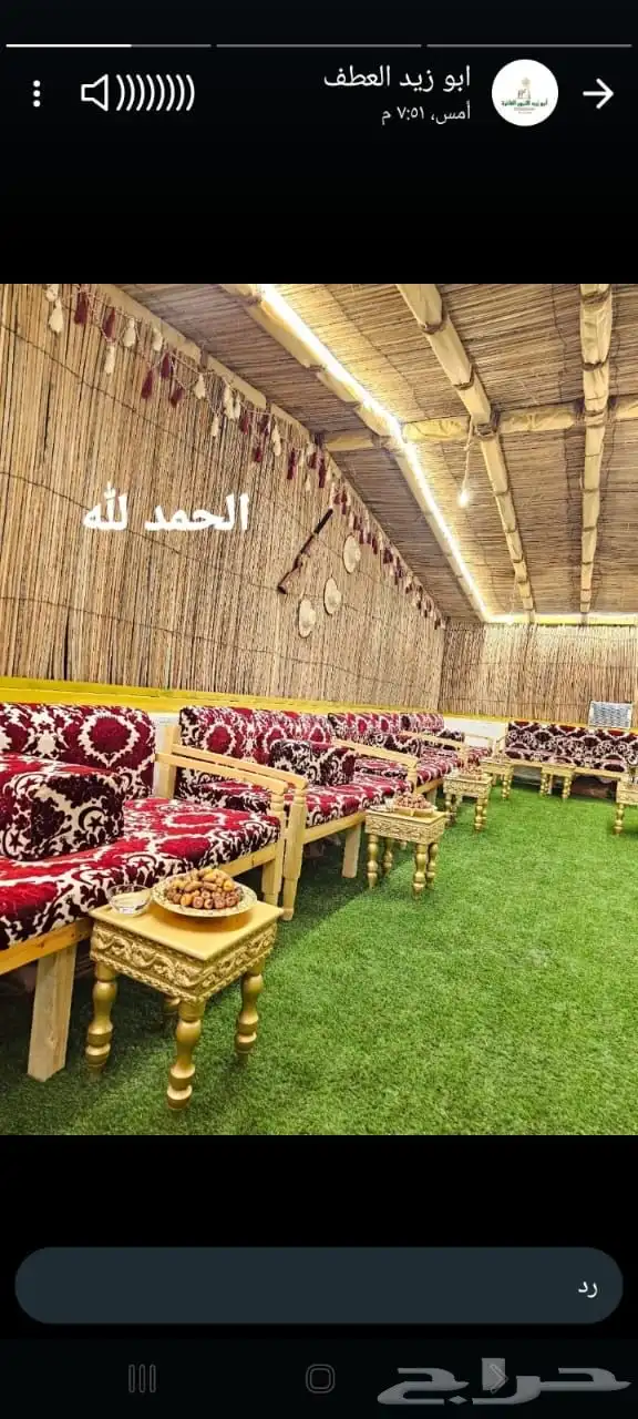 سعف وخزاز نخل لزينه الحدايق والأكواخ شتويه 0