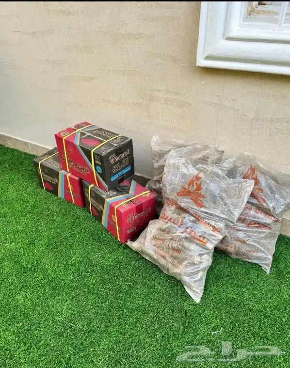 حطب سمر افريقي وفحم البوادي يوجد كميه 1