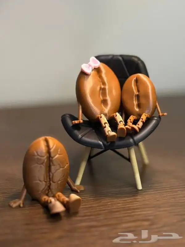 عائلة انسه بنه مجسم بن قهوة ثلاثي الأبعاد 3D 0