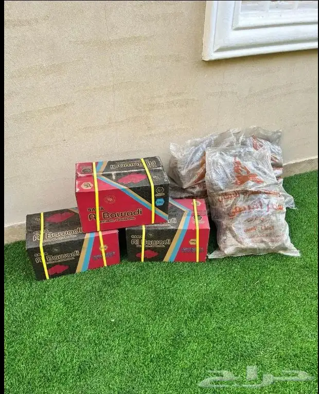حطب سمر افريقي وفحم البوادي يوجد كميه 0