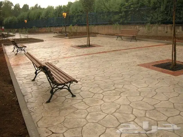 صبة مطبوعة خرسانة مروحه 2