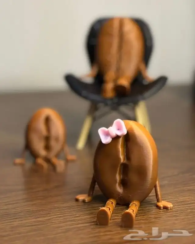 عائلة انسه بنه مجسم بن قهوة ثلاثي الأبعاد 3D 1