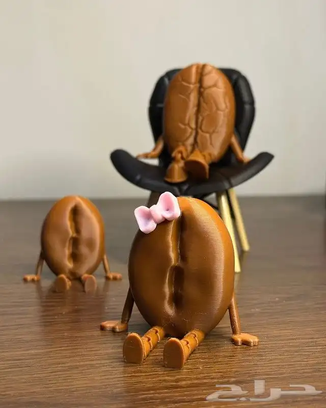 عائلة انسه بنه مجسم بن قهوة ثلاثي الأبعاد 3D 2