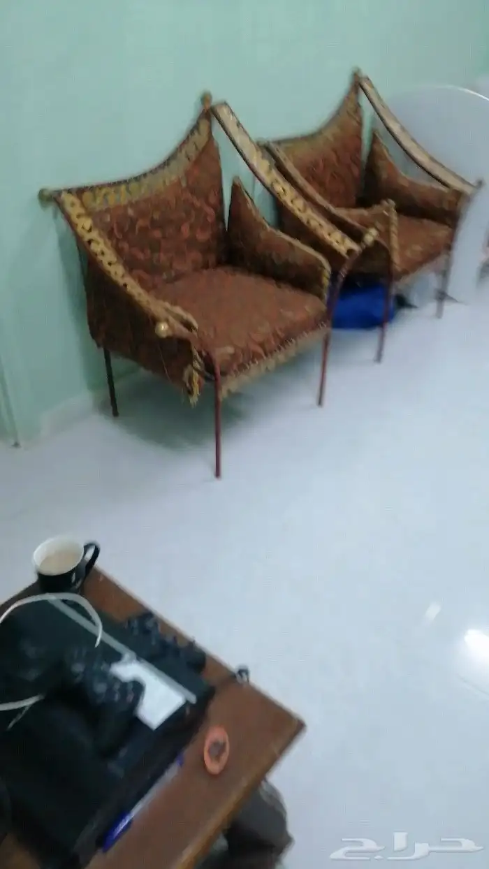 كنب 4 قطع مستخدم القاعده كلها حديد قويه ما شاء الله 2