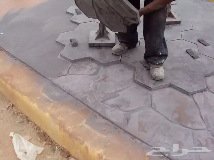 صبة مطبوعة خرسانة مروحه 6