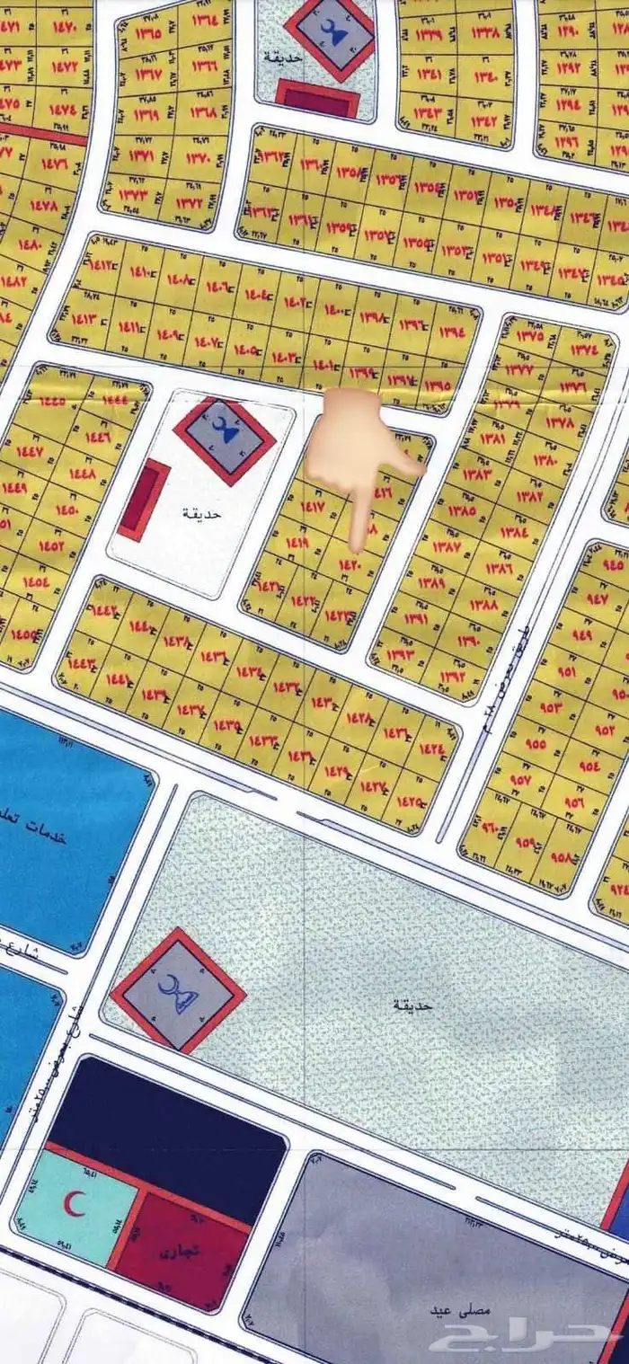 للبيع قطعه ارض في مخطط طيبه الفرعيه حي الندى الجزء 599 601 4