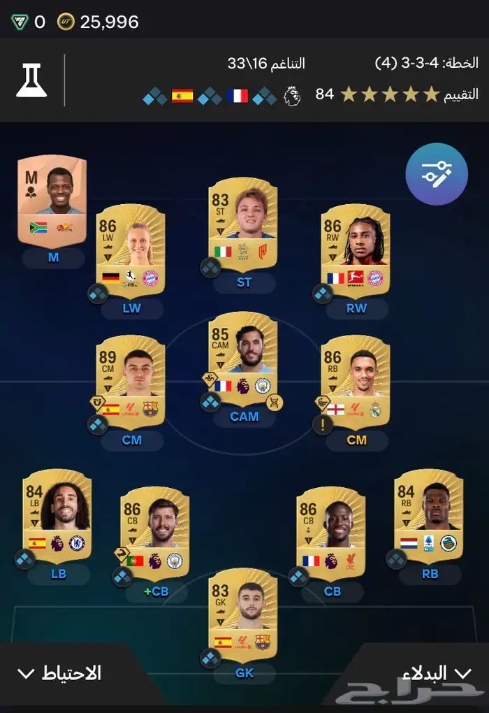 تشكيلة فيفا 26 للبيع 0