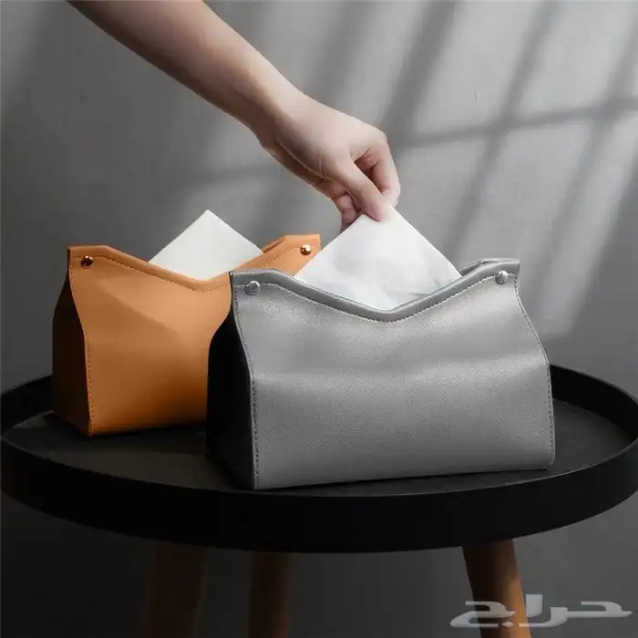 تفصيل علبة مناديل جلدية او ورقية 2