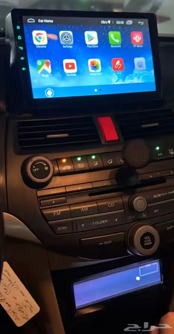 شاشة اكورد 2008 - 2012 مع حساسات خلفيه وكاميرة 1