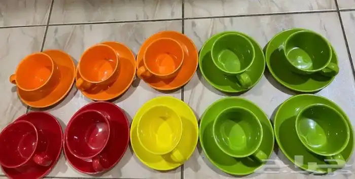 فناجين ملونة للبيع (إما كامل المجموعة أو تختار بكفيك) 3