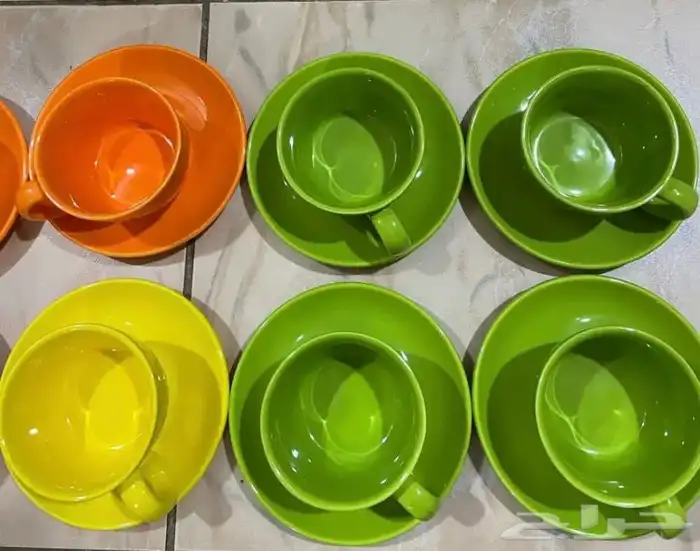 فناجين ملونة للبيع (إما كامل المجموعة أو تختار بكفيك) 5