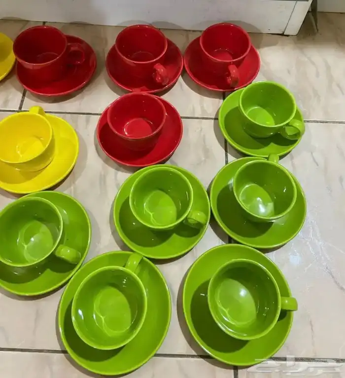 فناجين ملونة للبيع (إما كامل المجموعة أو تختار بكفيك) 2