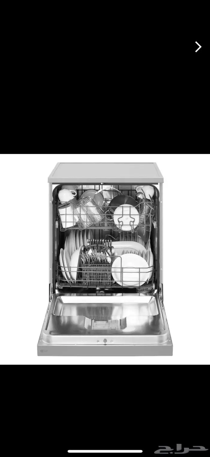 غسالة صحون LG سعة 13 مكان 8 برامج 2 رف فضي DFC811FL 2