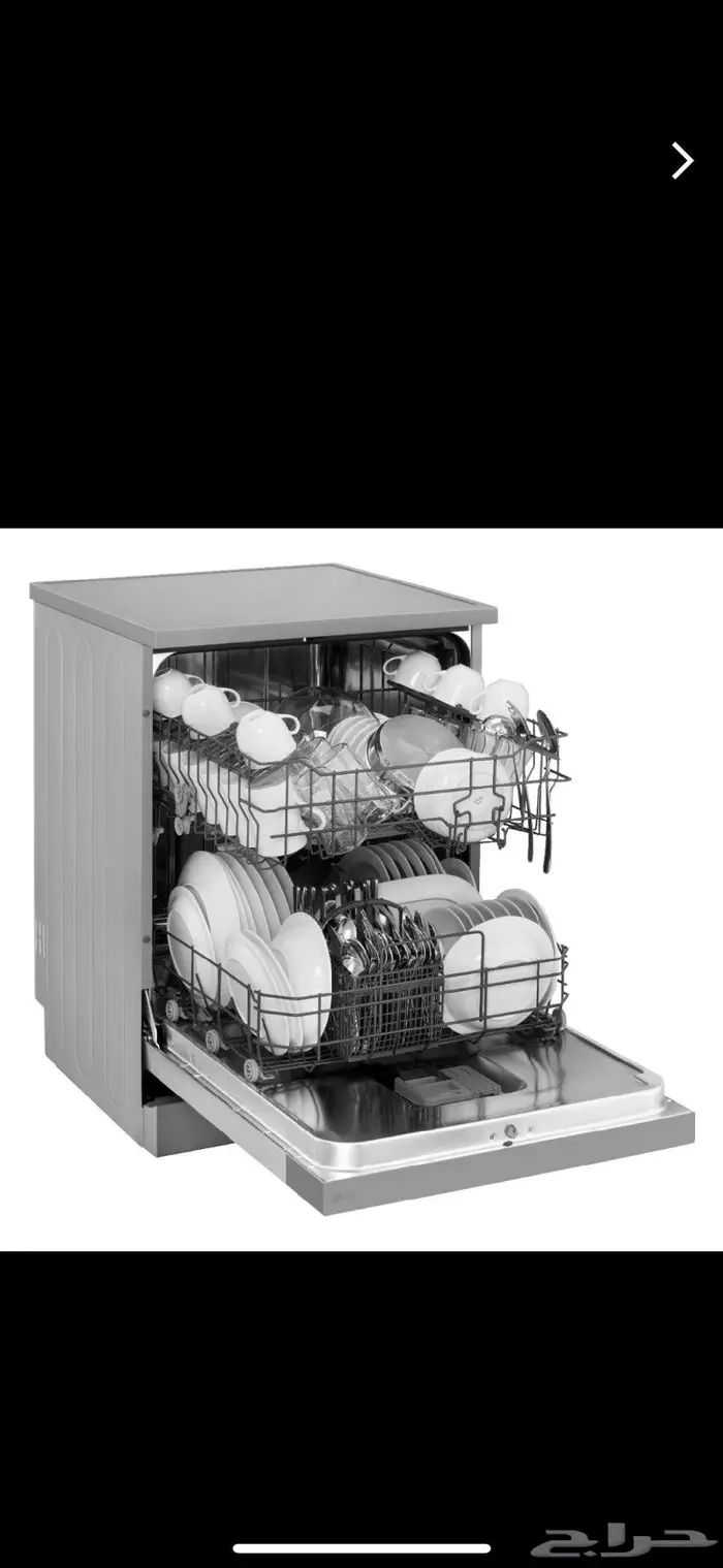 غسالة صحون LG سعة 13 مكان 8 برامج 2 رف فضي DFC811FL 3