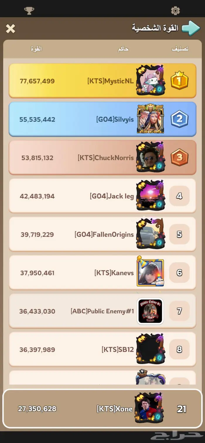 حساب ملوك البقاء للبيع 2