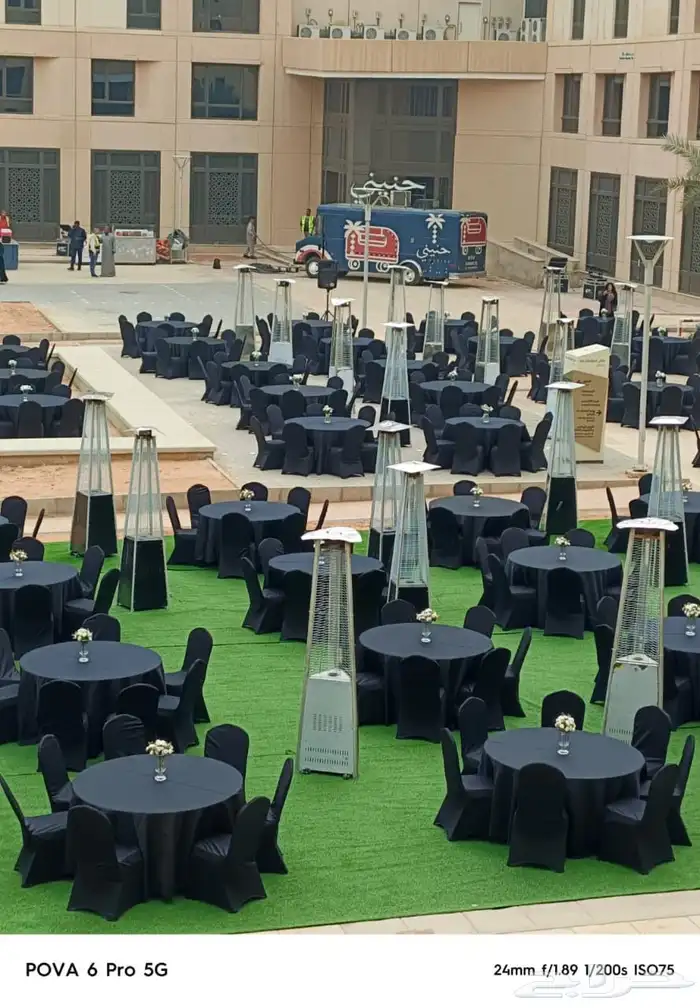 تاجير كراسي طاولات جلسات شعبيه كنب سماعات دفايات 3