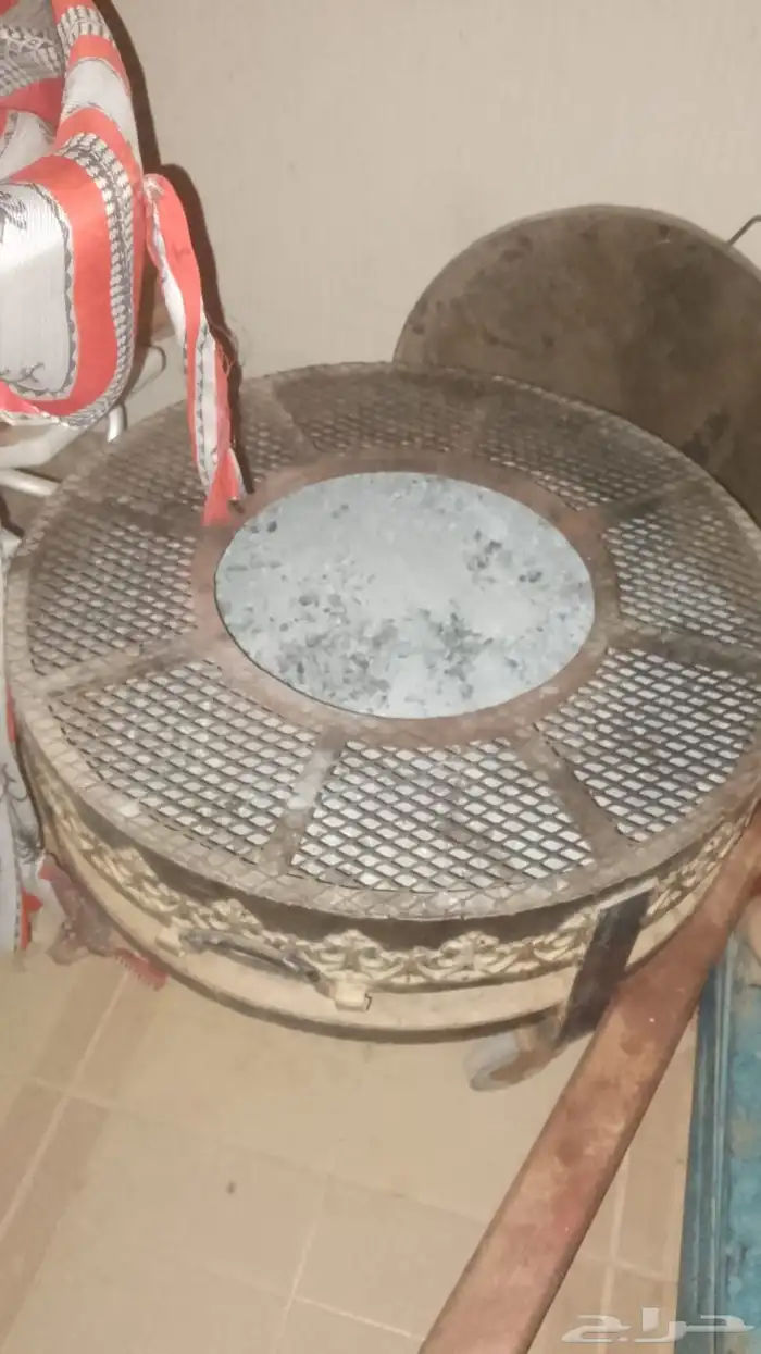 منقل حطب دائري له غطاء وكفارات وحامي مكلفني 700 حد350 5