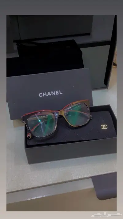 نظارة نظر شانيل الاصلي لون اسود بخط احمر جديد index
