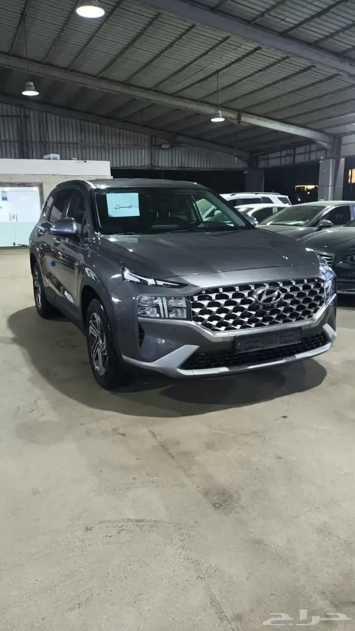 هيونداي سنتافي رصاصي 2022 ديزل بطاقة جمركية وارد كوريا 1